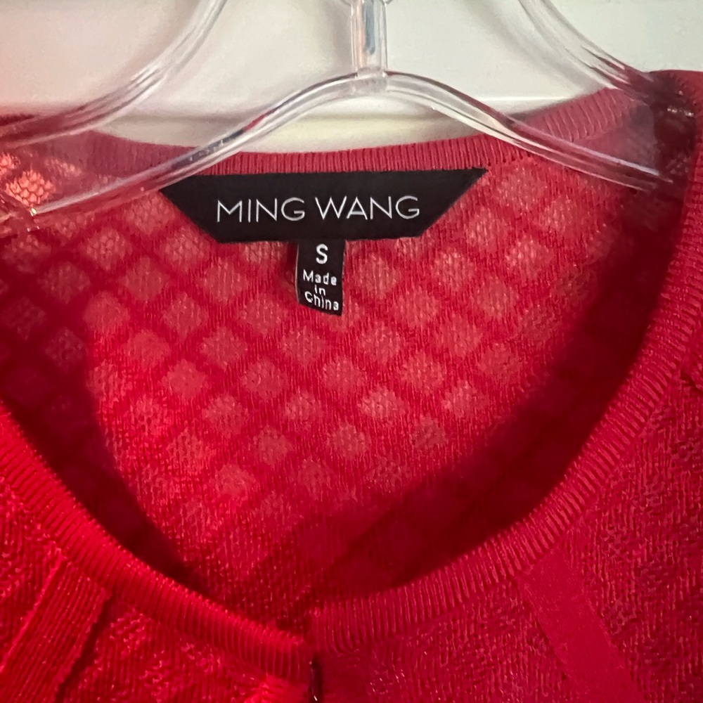 Ming Wang Jacket Small Red Euc - image 2